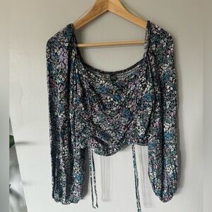 Floral print crop top